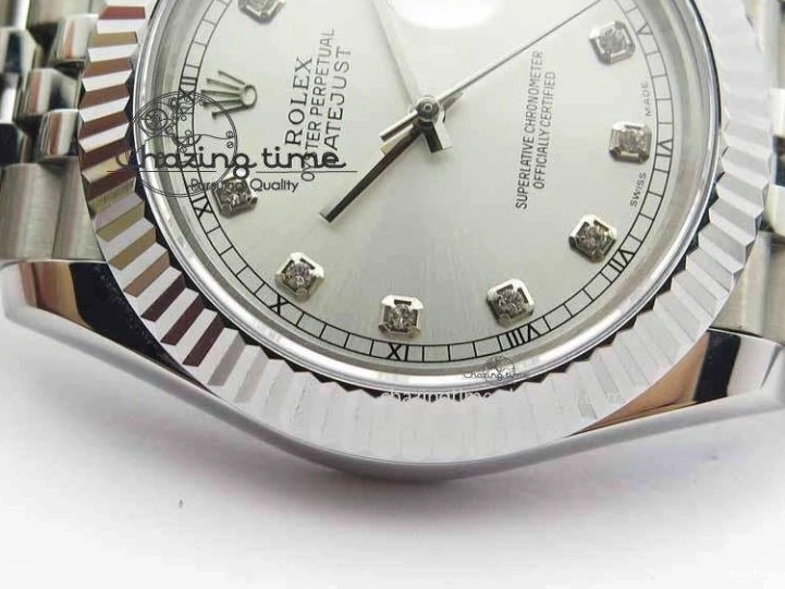 MiroTime 0326 DateJust II 41mm BP Maker Best Edition Silver Diamonds Dial On New Version Jubilee Bracelet A Reliable 3623